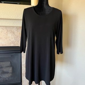 SUSAN GRAVER 3/4 Sleeve Black Tunic top! Size S